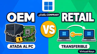 Comparativa licencia OEM vs Retail de Windows lado a lado
