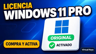Tarjeta de licencia Windows 11 Pro original y activada en Virtual Keys