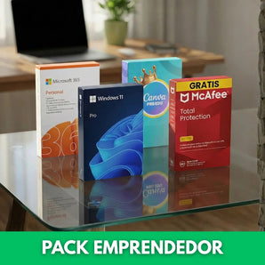 Pack Emprendedor: Canva + Office 365 + Windows 11 Pro + Antivirus