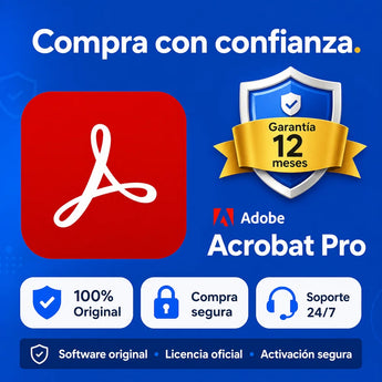 Garantía 12 meses en tu licencia de Adobe Acrobat Pro | Virtual Keys
