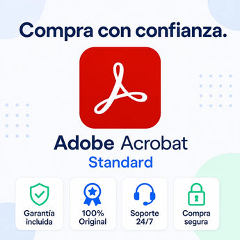 Garantía incluida en tu licencia de Adobe Acrobat Standard | Virtual Keys
