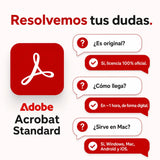Preguntas frecuentes sobre Adobe Acrobat Standard