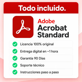 Todo lo que incluye tu licencia de Adobe Acrobat Standard