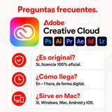 Preguntas frecuentes sobre Adobe Creative Cloud