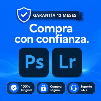 Garantía 12 meses en tu licencia de Adobe Photoshop y Lightroom | Virtual Keys