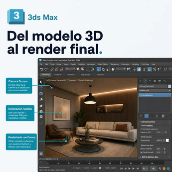 Autodesk 3ds Max: Del modelo 3D al render final