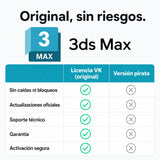 Autodesk 3ds Max original vs versión pirata — compra seguro en Virtual Keys