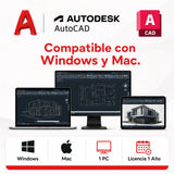 Compatible con Windows y Mac — Autodesk AutoCAD