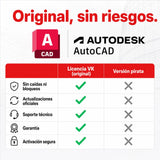 Autodesk AutoCAD original vs versión pirata — compra seguro en Virtual Keys