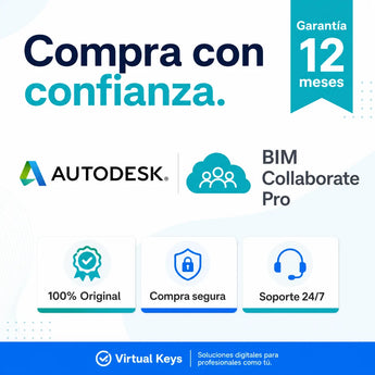 Garantía 12 meses en tu licencia de Autodesk BIM Collaborate Pro | Virtual Keys