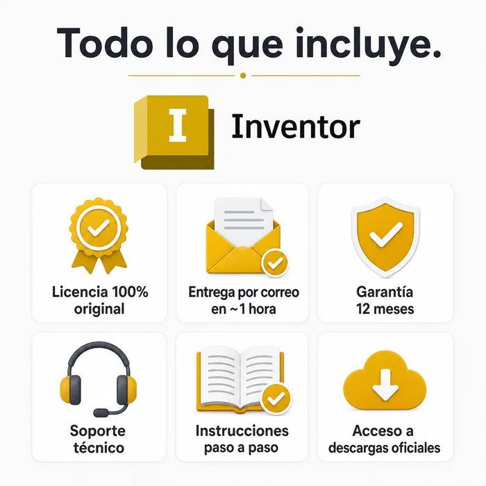 Todo lo que incluye tu licencia de Autodesk Inventor