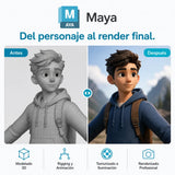Autodesk Maya: Del personaje al render final