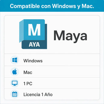 Compatible con Windows y Mac — Autodesk Maya