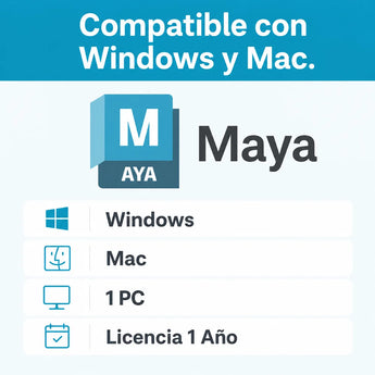 Compatible con Windows y Mac — Autodesk Maya