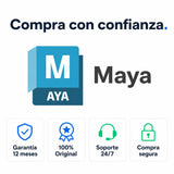 Garantía 12 meses en tu licencia de Autodesk Maya | Virtual Keys