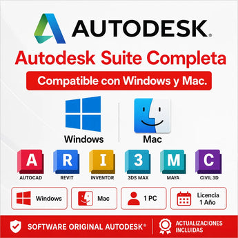 Compatible con Windows y Mac — Autodesk Suite Completa