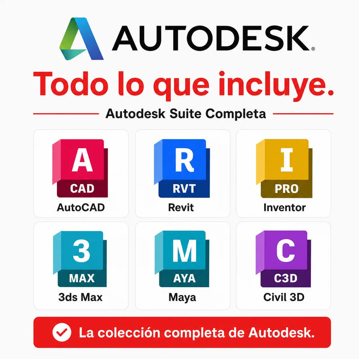 Todo lo que incluye tu licencia de Autodesk Suite Completa