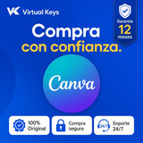 Garantía 12 meses en tu licencia de Canva | Virtual Keys