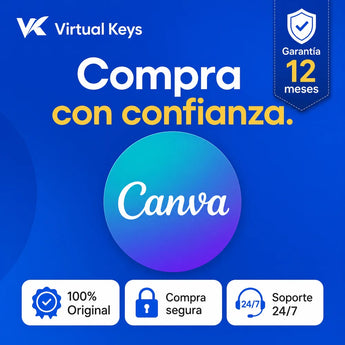 Garantía 12 meses en tu licencia de Canva | Virtual Keys