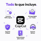 Todo lo que incluye tu licencia de CapCut