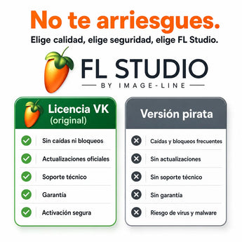 FL Studio original vs versión pirata — compra seguro en Virtual Keys