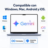 Compatible con Windows, Mac, Android y iOS — Google Gemini