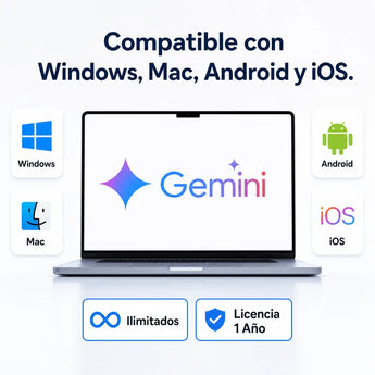 Compatible con Windows, Mac, Android y iOS — Google Gemini