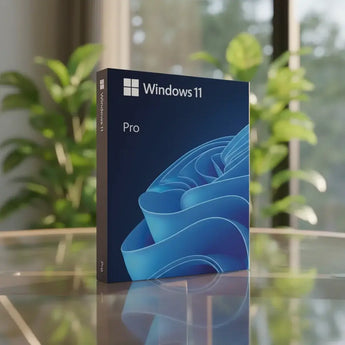Licencia Windows 11 Pro Retail - Caja de Windows 11 Pro con diseño moderno y colores vibrantes.
