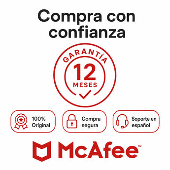 Garantía 12 meses en tu licencia de McAfee Internet Security | Virtual Keys