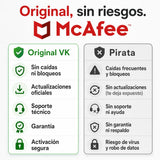 McAfee Internet Security original vs versión pirata — compra seguro en Virtual Keys