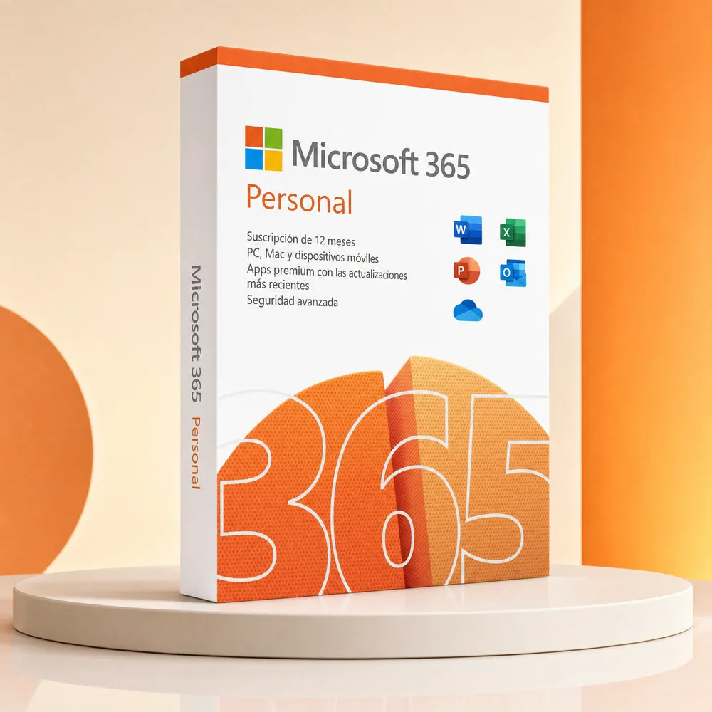 Office 365 Personal: 1 TB OneDrive y apps de Office | 1 Año