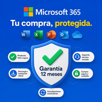 Garantía 12 meses en tu licencia de Microsoft 365 | Virtual Keys