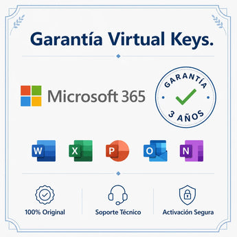 Garantía 3 Años en tu licencia de Microsoft 365 | Virtual Keys
