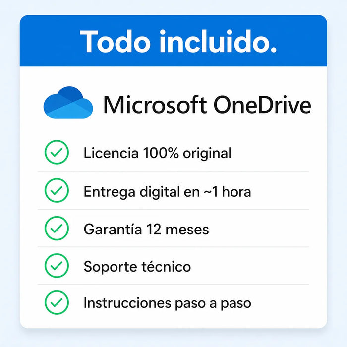 Todo lo que incluye tu licencia de Microsoft OneDrive