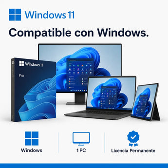 Windows 11 Pro Retail compatible con tu PC | Virtual Keys