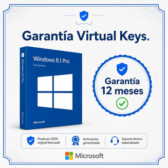 Garantía 12 meses en tu licencia de Microsoft Windows | Virtual Keys