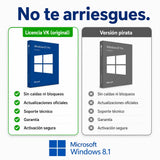 Microsoft Windows original vs versión pirata — compra seguro en Virtual Keys
