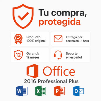 Garantia 12 meses y compra protegida en tu Office 2016 | Virtual Keys
