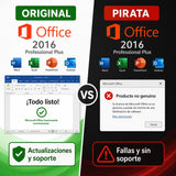 Office 2016 original vs version pirata: compra seguro en Virtual Keys