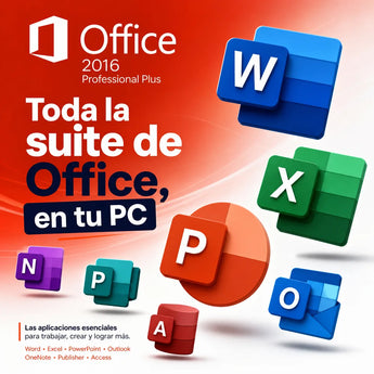 Toda la suite de Office 2016: Word, Excel, PowerPoint, Outlook, OneNote y mas