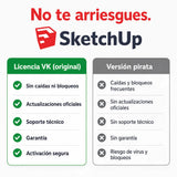 SketchUp original vs versión pirata — compra seguro en Virtual Keys