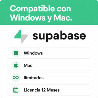 Compatible con Windows y Mac — Supabase