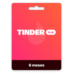 Tinder Plus 6 meses, suscripción digital en Virtual Keys
