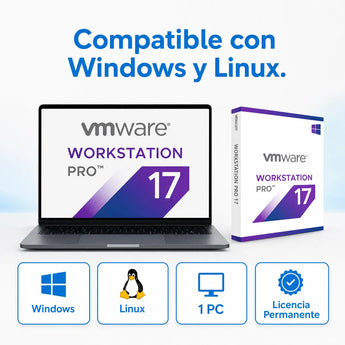 Compatible con Windows y Linux — VMware Workstation Pro