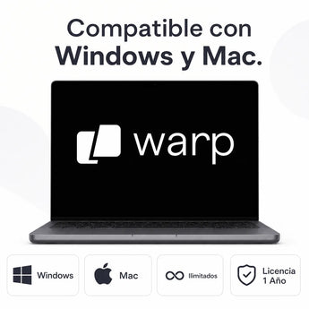 Compatible con Windows y Mac — Warp