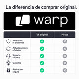 Warp original vs versión pirata — compra seguro en Virtual Keys