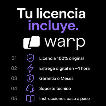 Todo lo que incluye tu licencia de Warp