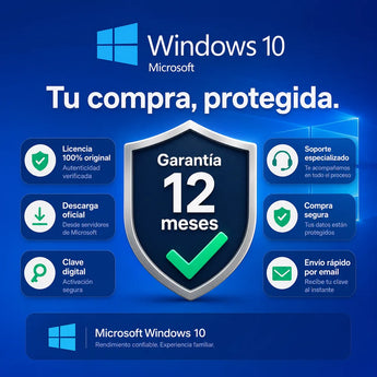 Garantia 12 meses y compra protegida en tu Windows 10 Pro | Virtual Keys