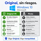 Windows 10 Pro original vs version pirata: compra seguro en Virtual Keys