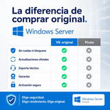 Windows Server original vs versión pirata, compra seguro en Virtual Keys